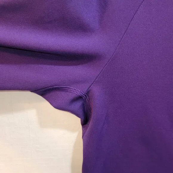 Nike Pro DriFit Pullover Purple Running L-Sleeve‎ Athletic Zip Mock Neck Men XL - Picture 5 of 13